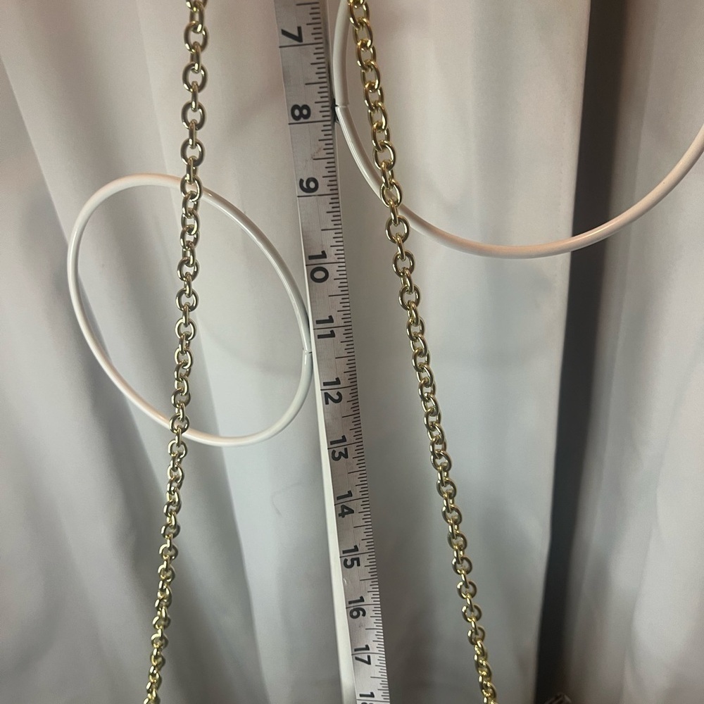 ANNE KLEIN CHEETAH PRINT PATENT LEATHER GOLD BLACK GREY PURSE CHAIN - Picture 6 of 7
